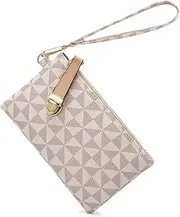 [MaijjLyn] Wristlet Wallets for Women - Small Clutch Purse Leather Handbag with Wrist Strap Large Capacity for Cards/Keys/Phone