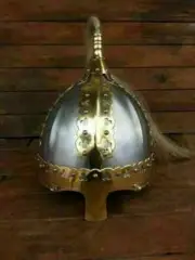 Steel Medieval Viking Helmet Brass Knight Viking Designer Helmet Knight Helmet