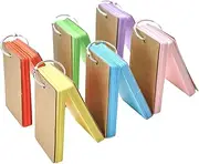 TEHAUX Pack Kraft Binder Ring Blank Inner DIY Study Cards Portable Notepads Memo Pads