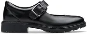 [Clarks] Loxham Walk Youth Leather Shoes in Black
