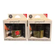 Prepara - Evak Mini 6oz Glass Airtight Food Storage - Soft Touch Handle - X2