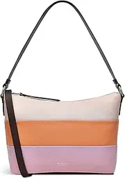 [RADLEY] London - Lyme Terrace - Stripe -Women's Leather Medium Shoulder Bag - Medium Size Purse - Women's Shoulder Handbag, Clay Pink
