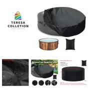 Hot Tub Cover Waterproof Outdoor Portable Round Inflatable Hot Spa Cover Prot...