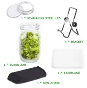 Seed Sprouting Growing Jar Kit with Wide Mouth Mason Jar for Sprouts