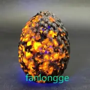 2" Natural Yooperite Dragon's egg skull Flame's stone Quartz Crystal Skull 1pc