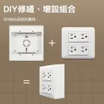 【朝日電工】 TL-4H+B 雅白大型四接地插座明盒組