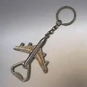 Jet Plane Bottle Opener — AUS Stock — Pilot Travel Gift Keychain Silver