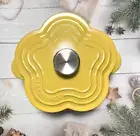 Le Creuset Cocotte fleur 20cm Mimosa 1.1L Flower Sharp Cast Iron Plate yellow