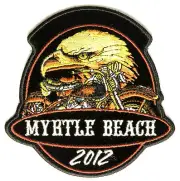 MYRTLE BEACH 2012 EAGLE AND BIKE PATCH (4 X 4) (8)