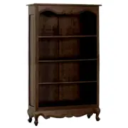 ALEXEI SOLID MAHOGANY BOOKCASE BOOKSHELF DISPLAY CABINET 3 SHELVES CHOCOLATE