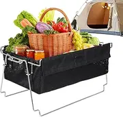 Folding Basket | Camping Table Rack Bag | Handheld Container Portable Box for Men Outdoor Women Picnic Organizing Beach Camping Travel