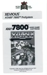 Atari 7800 Replacement Label - Xevious [Retail]