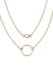 Moon & Meadow Layered Circle Pendant Necklace in 14K Yellow Gold, 17 - Exclusive