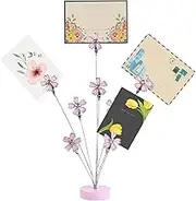 Photo Tree Holder Clip 8 Branch Money Tree Family Tree Gift Card Holder Gift Card Tree Holder with Clips Picture Frame Holder Stand for Memo Paper Note Wedding Photo (Cherry Blossom)