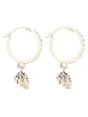 Alexander Mcqueen Skull Mini Creole Hoop Earrings