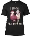 New POPULAR! I Know You Herd Me Funny Sheep Animal Retro Graphic T-Shirt S-4XL
