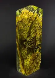 MAPLE ROOT BURL IN YELLOW TONES & ALBINO STABILIZATION 159*47*34 mm