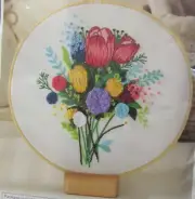 Victorian Trading DIY Embroidery Crewel Work Kit Tulip Nose Gay Posey B5