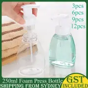 3-12pcs 250ml Foaming Soap Dispenser Shampoo Pump Bottles Foam Bottle Container