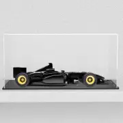 Acrylic Box with Matte Black Base, Simple Self-Assembly Clear Acrylic Display...