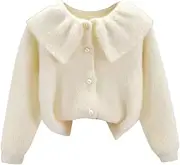 [Generic] Girls Coat Suit Kids Infant Baby Boys Girls Solid Long Sleeve Sweater Cardigan Coat Jacket Outer Outfits Clothes Girl 4t