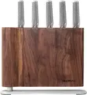 Global UKU 6-Piece Walnut Japanese Knife Block Set, Made in Japan