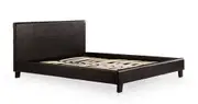 Double PU Leather Bed Frame Brown