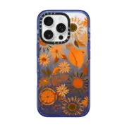 iPhone 16 Pro Impact Case MagSafe Compatible EttaVee 1970s Daisies & Fruit