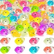 68Pcs Luminous Mini Resin Dolphins, Tiny Dolphin Bulk Glow in The Dark, Cute Miniature Dolphins Figures for Dollhouse Micro Garden Landscape Aquarium Birthday Party Favors (7 Colors)