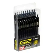 20 Pilot G2 Premium Retractable Black Gel Fine Point Rollerball NEW