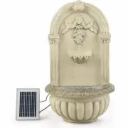 Potenza Fountain Solar Powered Water Feature Wall Mount or Freestanding LED