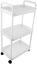 Cabilock Utility Cart with Wheels Multi Purpose Organizer Shelf for Bathroom Kitchen and Nursery Compact Rolling Trolley Storage Rack for Snacks and Daily Supplies Sturdy and Stylish Design