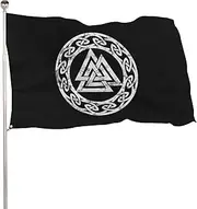 Decorative Garden Flag Yard Banner Viking Valknut Odin Symbol Print Holiday Welcome Flag Lawn Hanging Decoration 2ft x 3ft