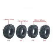 4pcs 1.9" Rock Crawler Rubber Tires Tyre For SCX10 90046 D90 TRX-4 Axial RC4WD