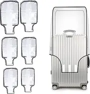 [Keadic] 28" Clear PVC Thicken Suitcase Cover Protectors with Large Velcro, Transparent Travel Luggage Covers for Spinner Wheels Suitcase Carry on (19.68''L x 25.98''H x11.81''W)