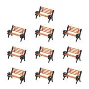 10Pcs Model Train HO N O Scale 1:150 Bench Chair Model Settee Street Park4568