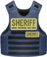 SHERIFF HUMAN TRAFFICKING TASK FORCE EMB PATCH 4X10&2X5 VELCR@ ON BACK OD ON TAN
