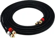 Monoprice 102865 12ft Premium 2 RCA Plug/2 RCA Plug M/M 22AWG Cable - Black