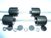 KAWASAKI ZX9RF 2002 2003 CRASH MUSHROOMS FRONT & REAR AXLE SLIDERS BOBBINS S5K