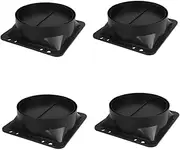 Angoily 4pcs Range Hood Vent Filter Replacement Universal Damper Valve and Flue Adapter for Efficient Kitchen Ventilation