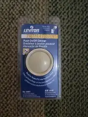 Leviton Push On/Off Incandescent Light Dimmer Switch Ivory 6681-I New