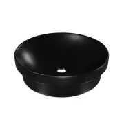 WS Bath Collections Fly 3041 Fly 16-7/8" Circular Ceramic Drop In - Black