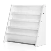 Keezi 4 Tiers Kids Bookshelf Magazine Shelf Children Rack Bookcase Organiser NEW