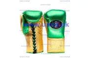 Custom Made No Boxing No Life Boxing Gloves Green & Gold