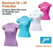 Adrenalin Ladies Short Sleeve Rash Vest (White) - Size 16