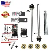 DIY Electric Water Heater Tune-Up Kit: 2 Elements, Thermostats & Covers Included