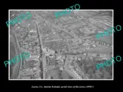 OLD POSTCARD SIZE PHOTO LARNE Co ANTRIM IRELAND, AERIAL VIEW TOWN c1950 4