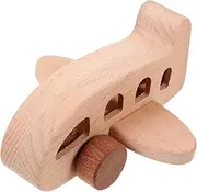 Wooden Airplane for Educational Push Pull Game Sensory Learning with Beads Safe for Years for Learning Activities