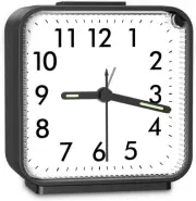 Analog Alarm Clock, Bedside Clocks Battery Powered, Silent Non Ticking