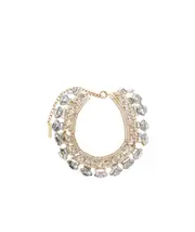 Choker Necklace With Geometric Crystals One size Yellow